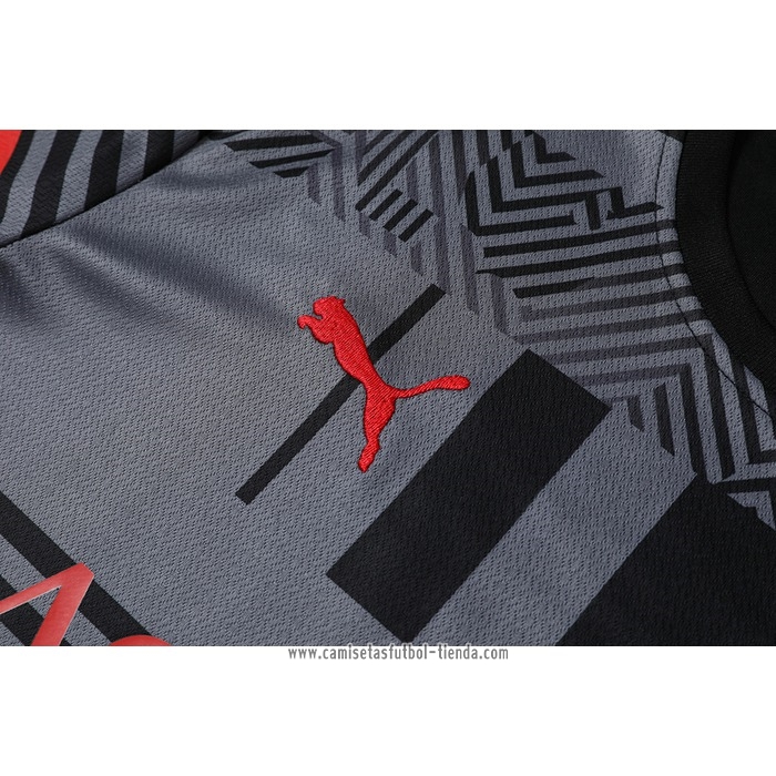Chandal del AC Milan 2022 2023 Manga Corta Gris - Pantalon Corto